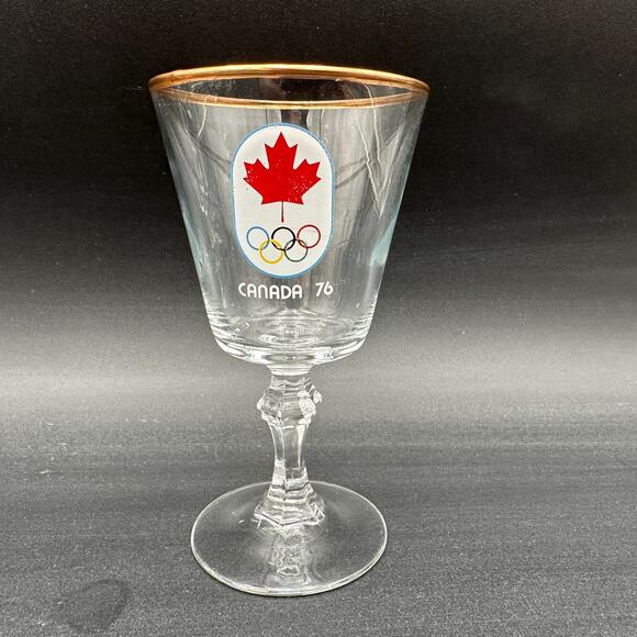 Vintage Olympic Canada 1976 Stemware Wine Glasses Set of 4 - Picture 2 of 5